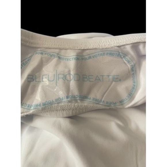 Bleu Rod Beattie One Piece Swimsuit Lace Up Cut Out White Size 14 - Picture 5 of 6